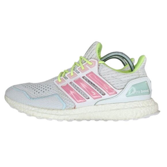 Adidas Ultra Boost 1.0 Cloud Womens Size 11 White Bliss Pink Lucid Lemon Shoes - Picture 5 of 12